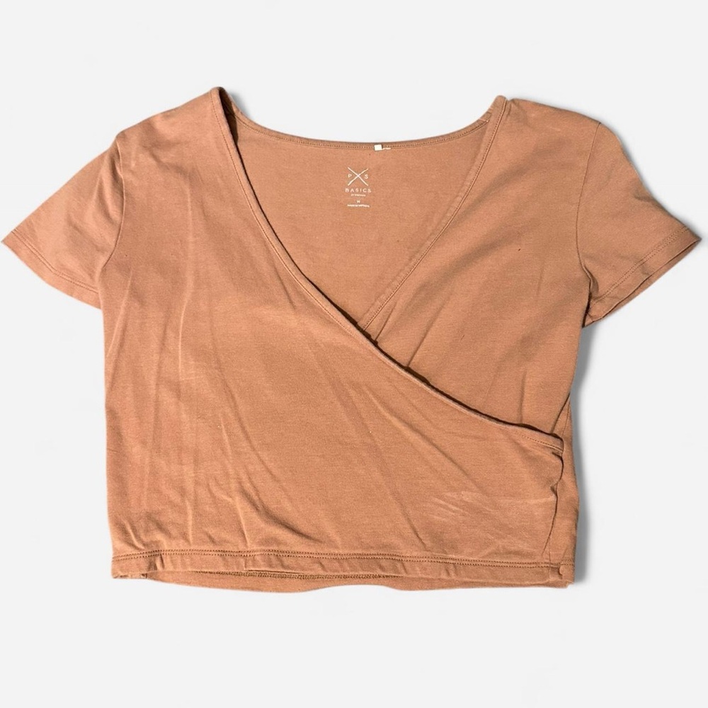 PacSun Orange Crop Wrap T-Shirt